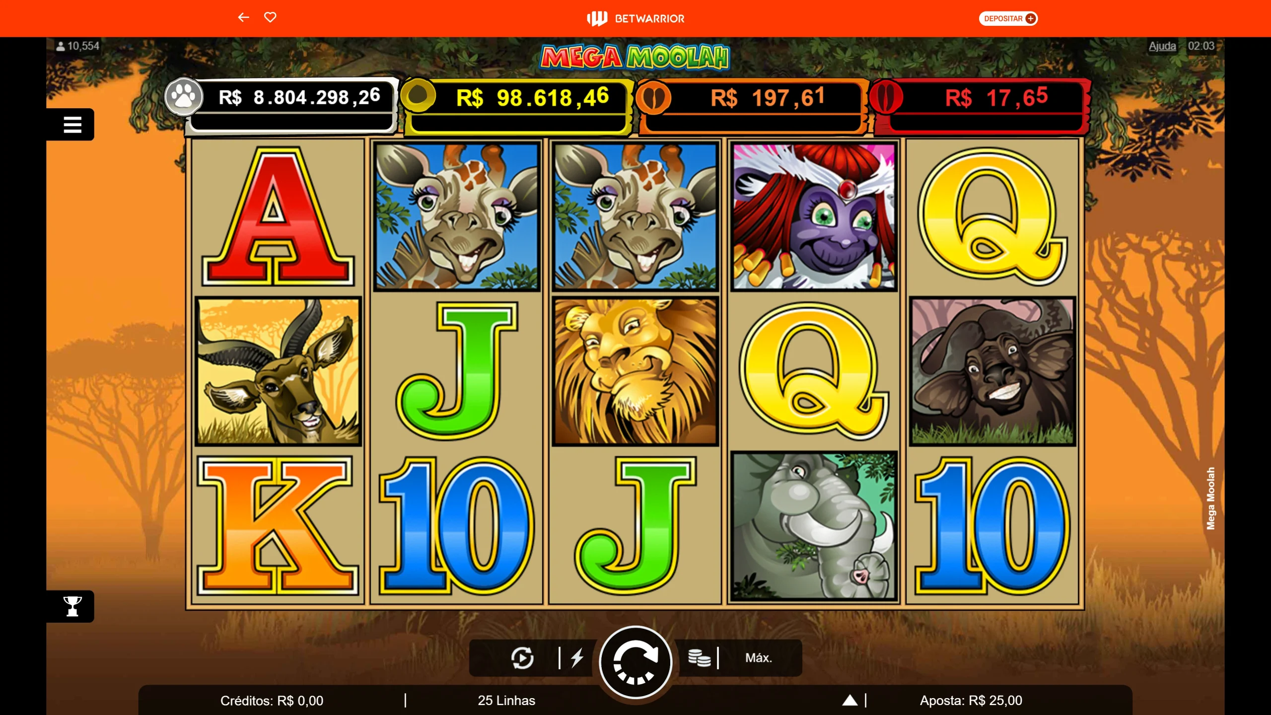 imagem captura Mega Moolah