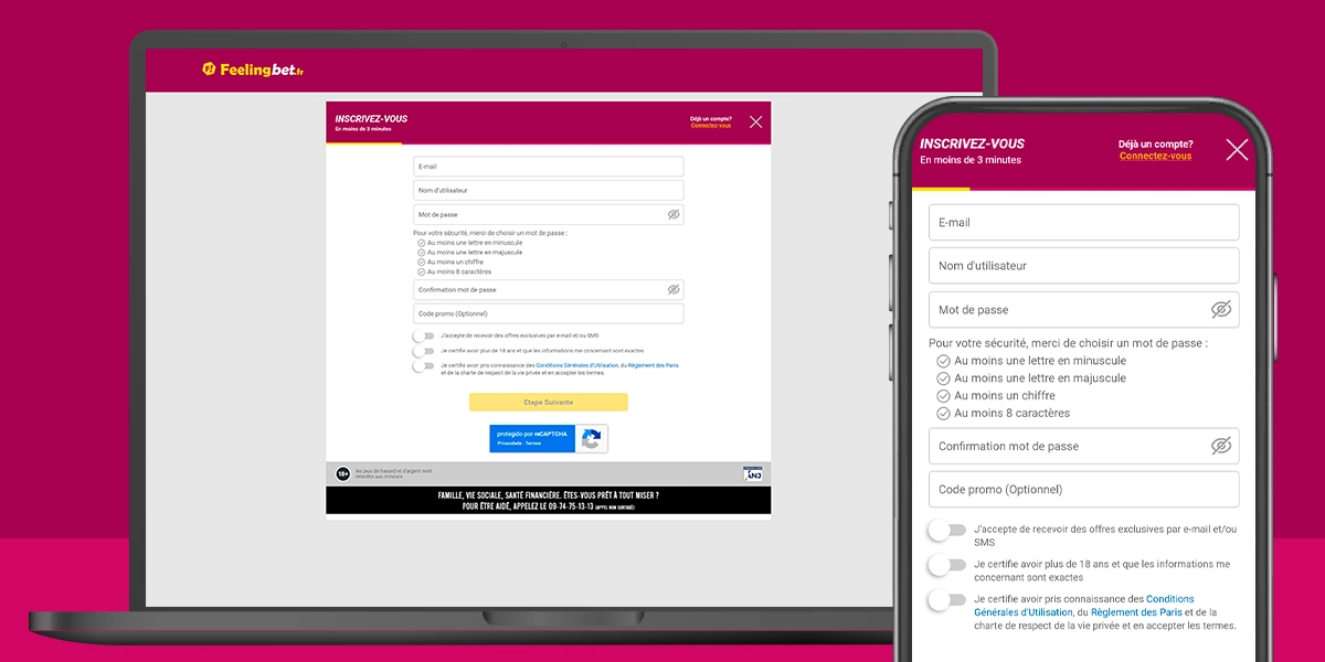 mockup register feelingbet