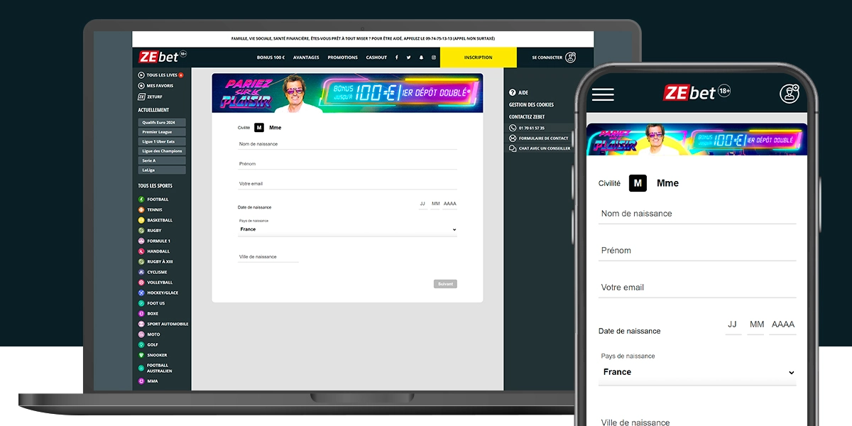 mockup Inscription Zebet