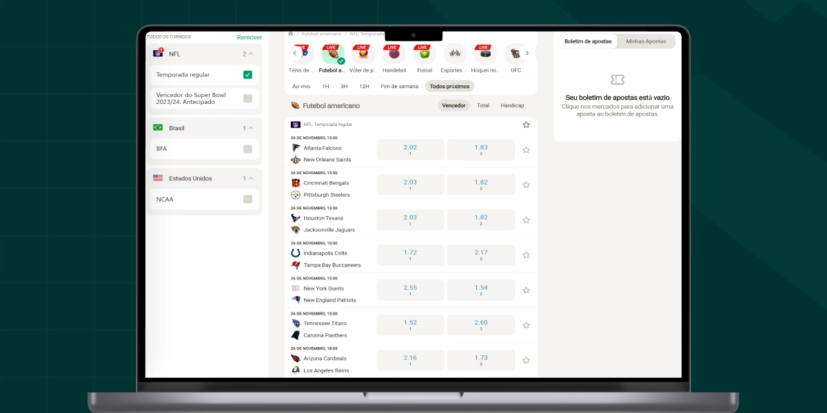 Imagem destaque apostas nfl