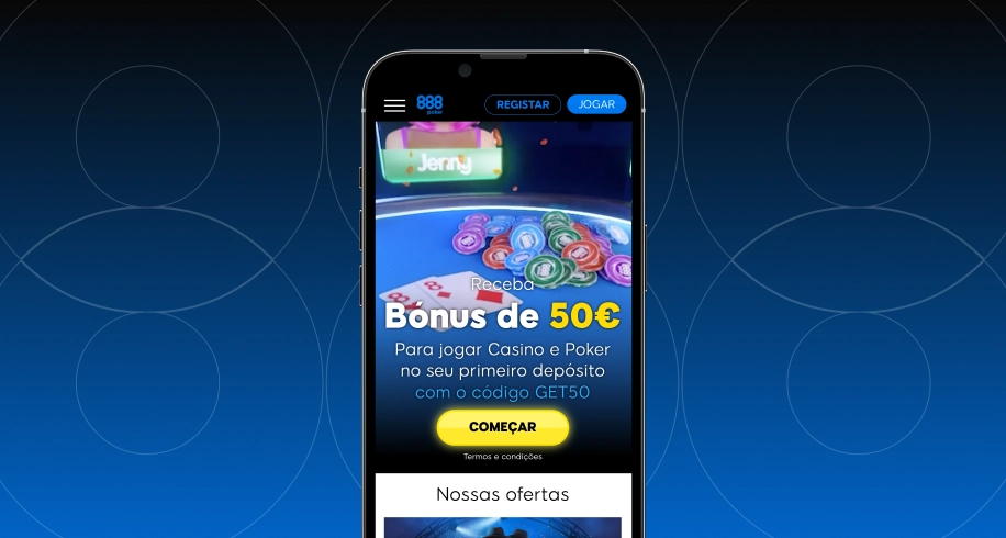 Imagem home app 888poker