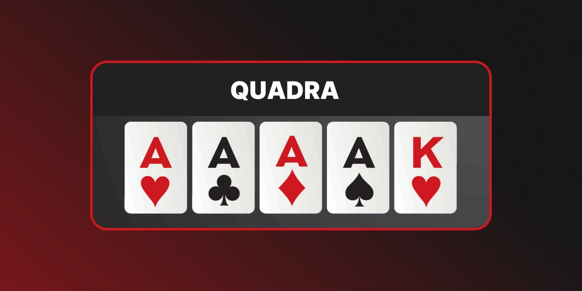 Imagem poker four of a kind quadra