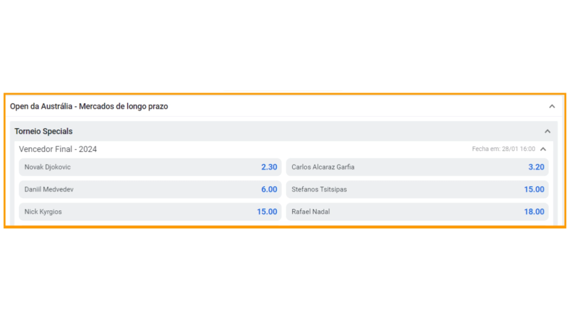 Print torneio specials betano