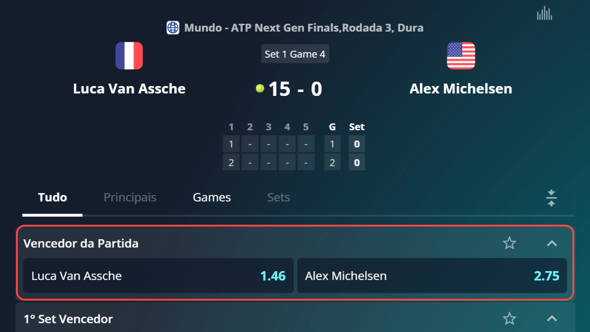 Print vencedor da partida novibet