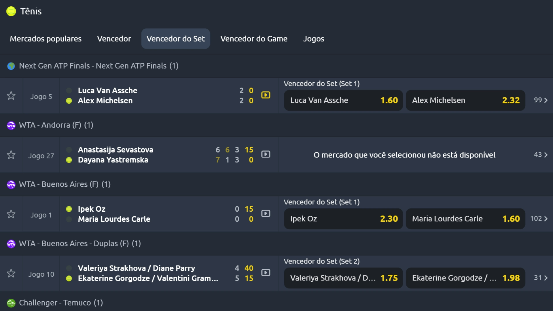 Print vencedor do set betano