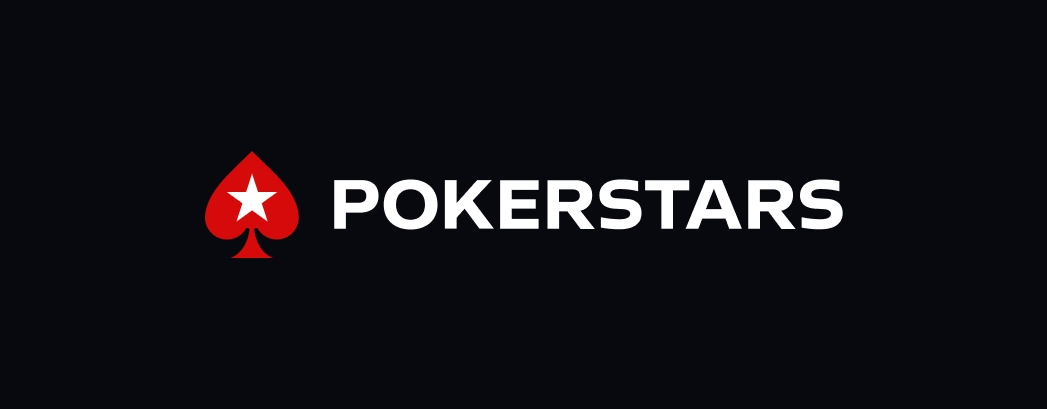 imagem mostra logomarca do PokerStars em um fundo preto