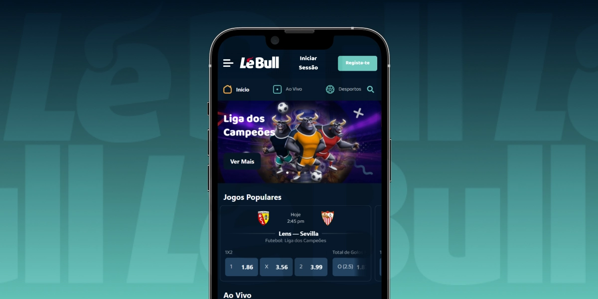 Imagem mostra smartphone aberto na versão mobile da LeBull