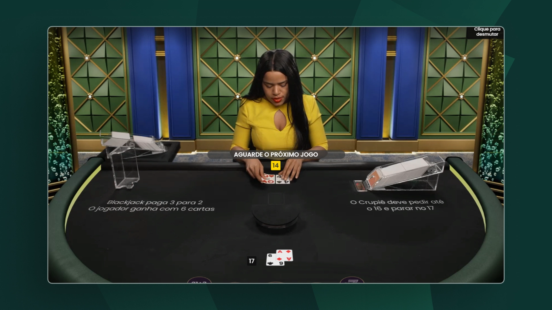 captura de ecrã blackjack online