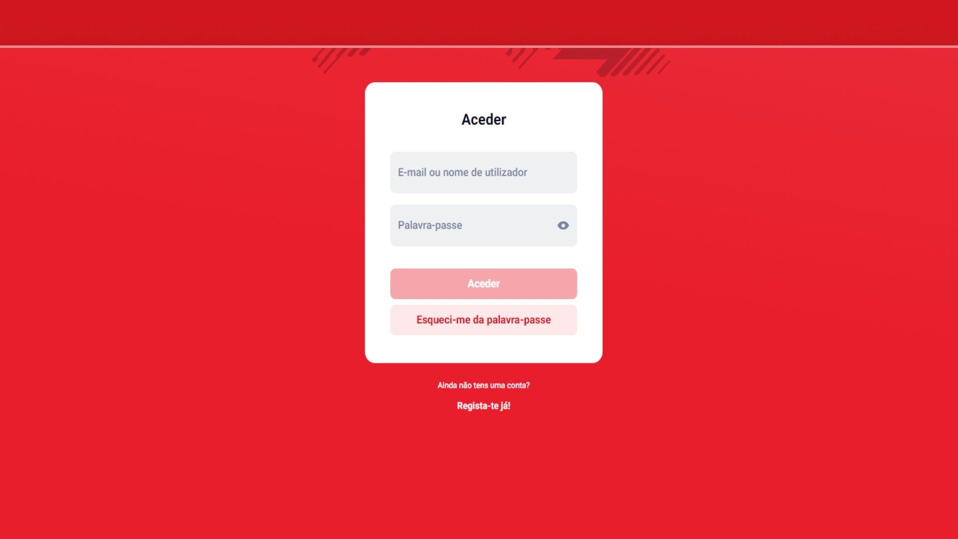 captura de ecrã recuperar palavra passe betclic