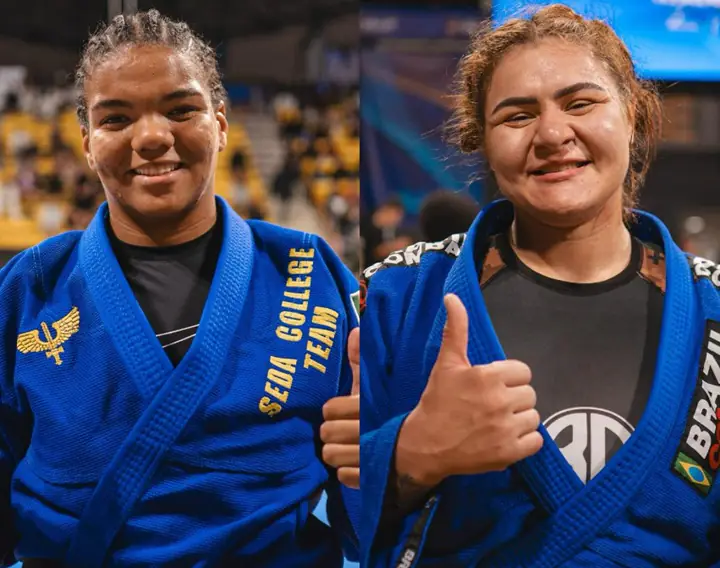foto das atletas gabi e tayane mundial jiu-jitsu