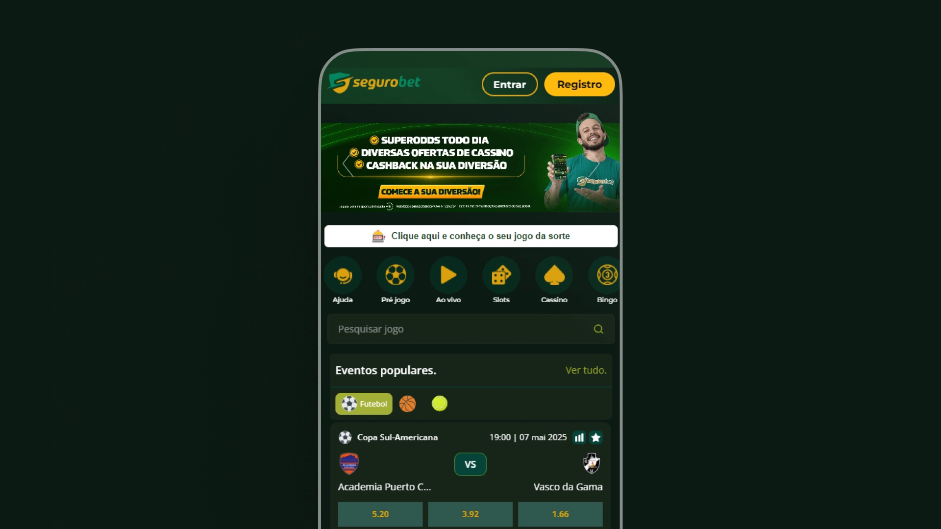 imagem app SeguroBet