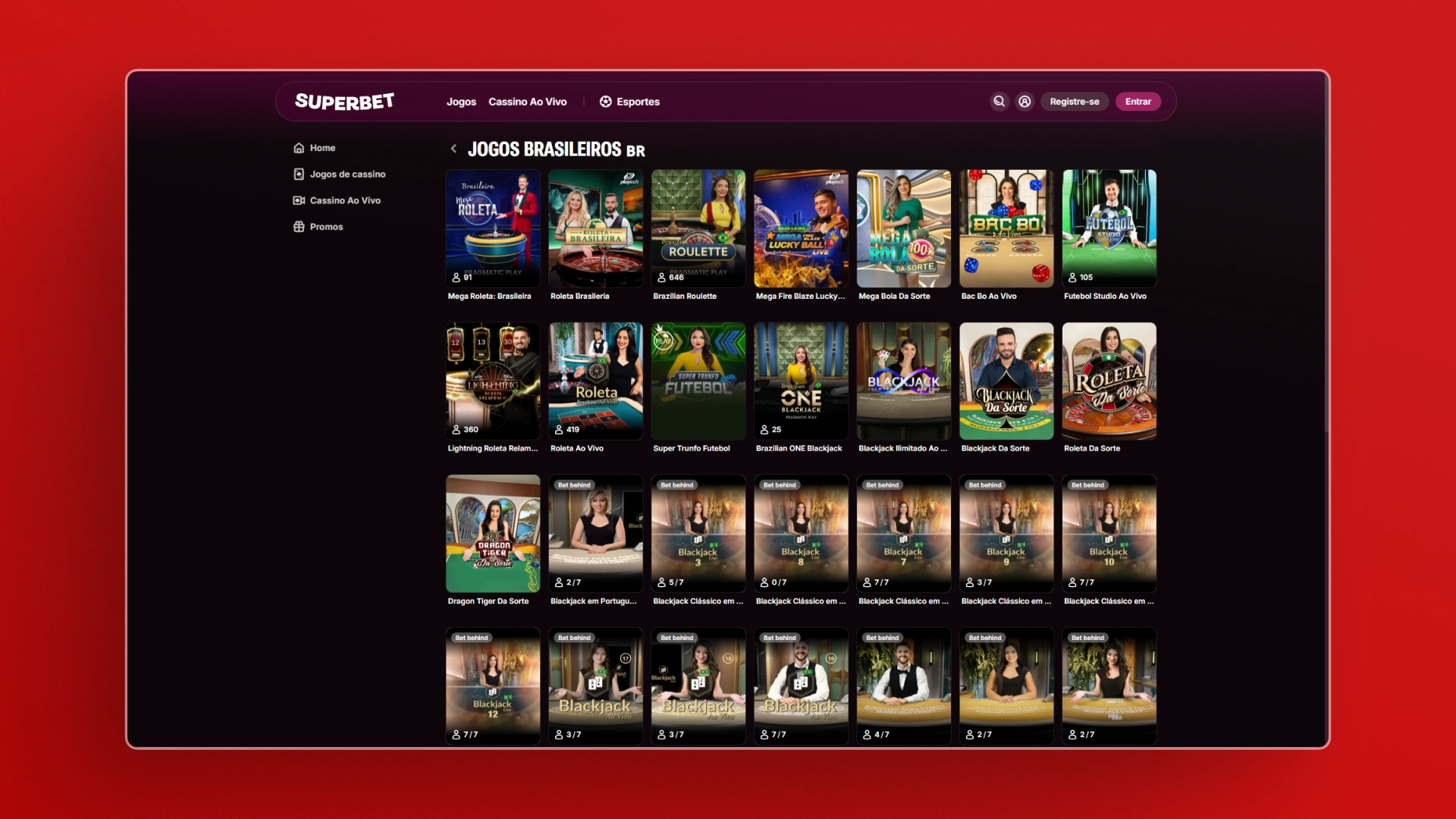 imagem captura cassino ao vivo superbet