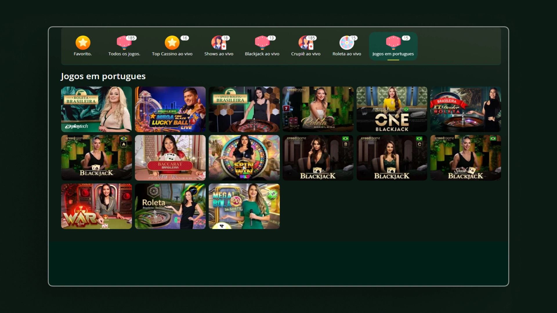 imagem casino ao vivo SeguroBet