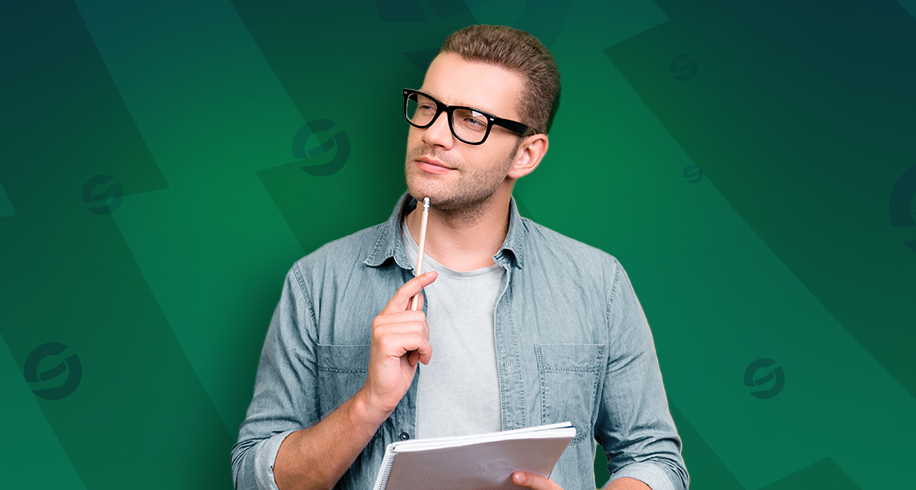 Imagem mostra homem pensativo