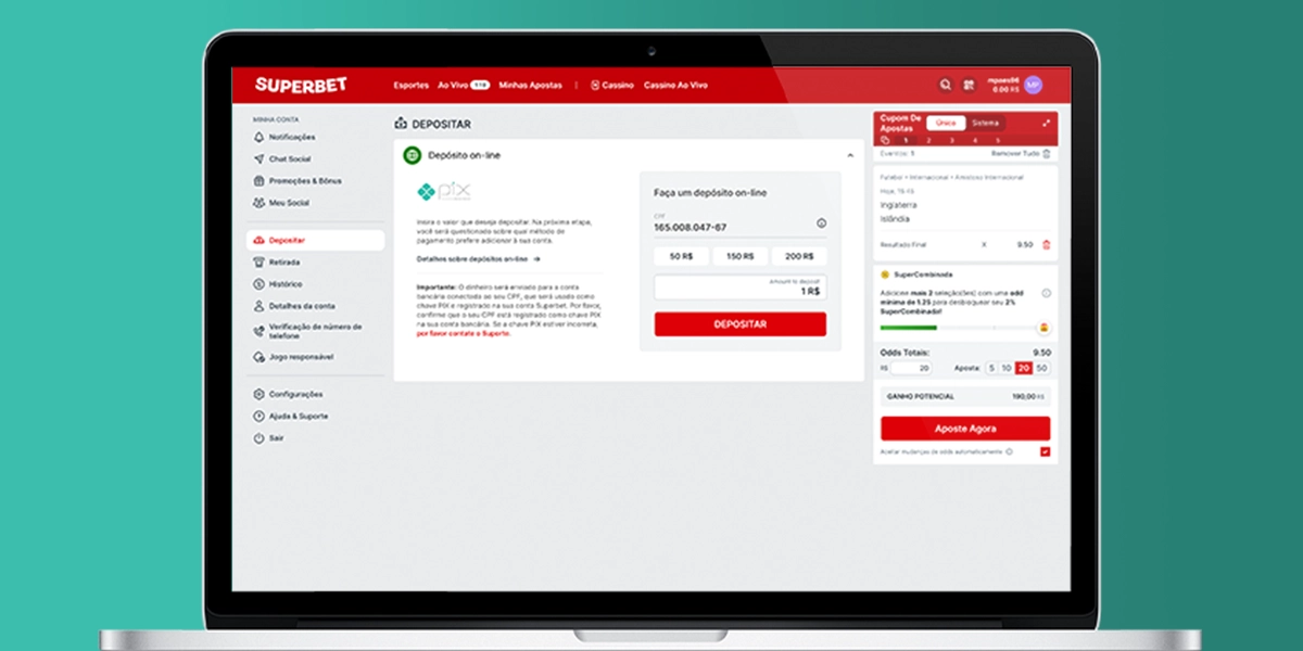 imagem ilustrativa Superbet deposito Pix