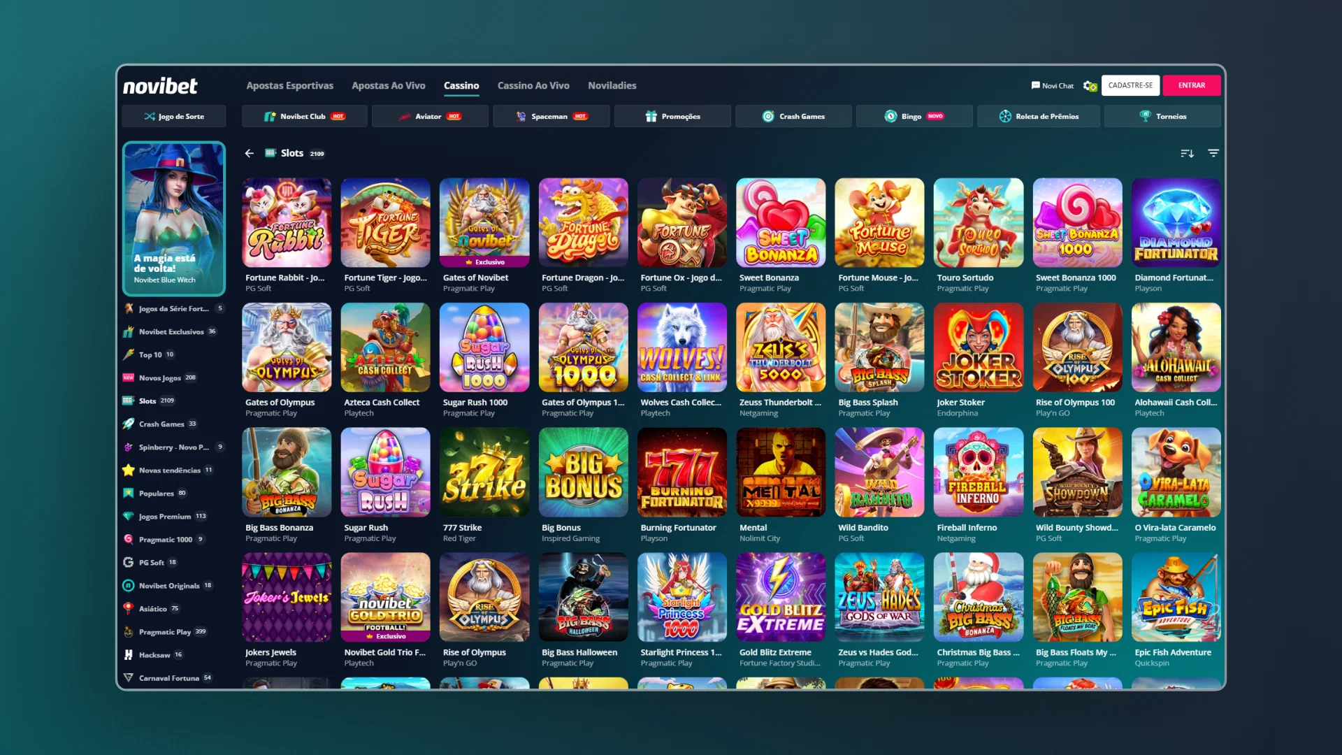 imagem melhores slots Novibet