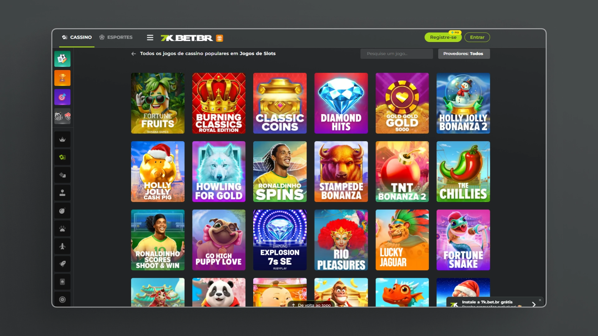 imagem melhores slots bet7k