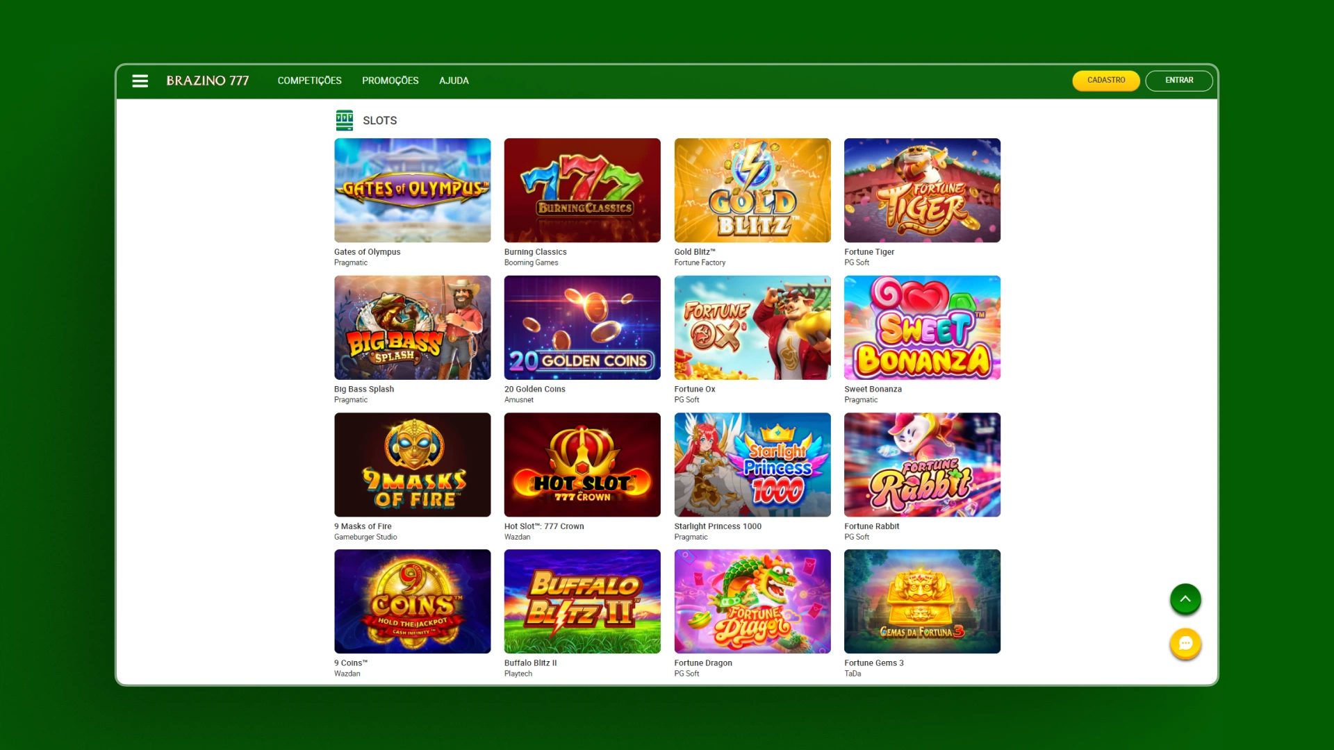 imagem melhores slots brazino