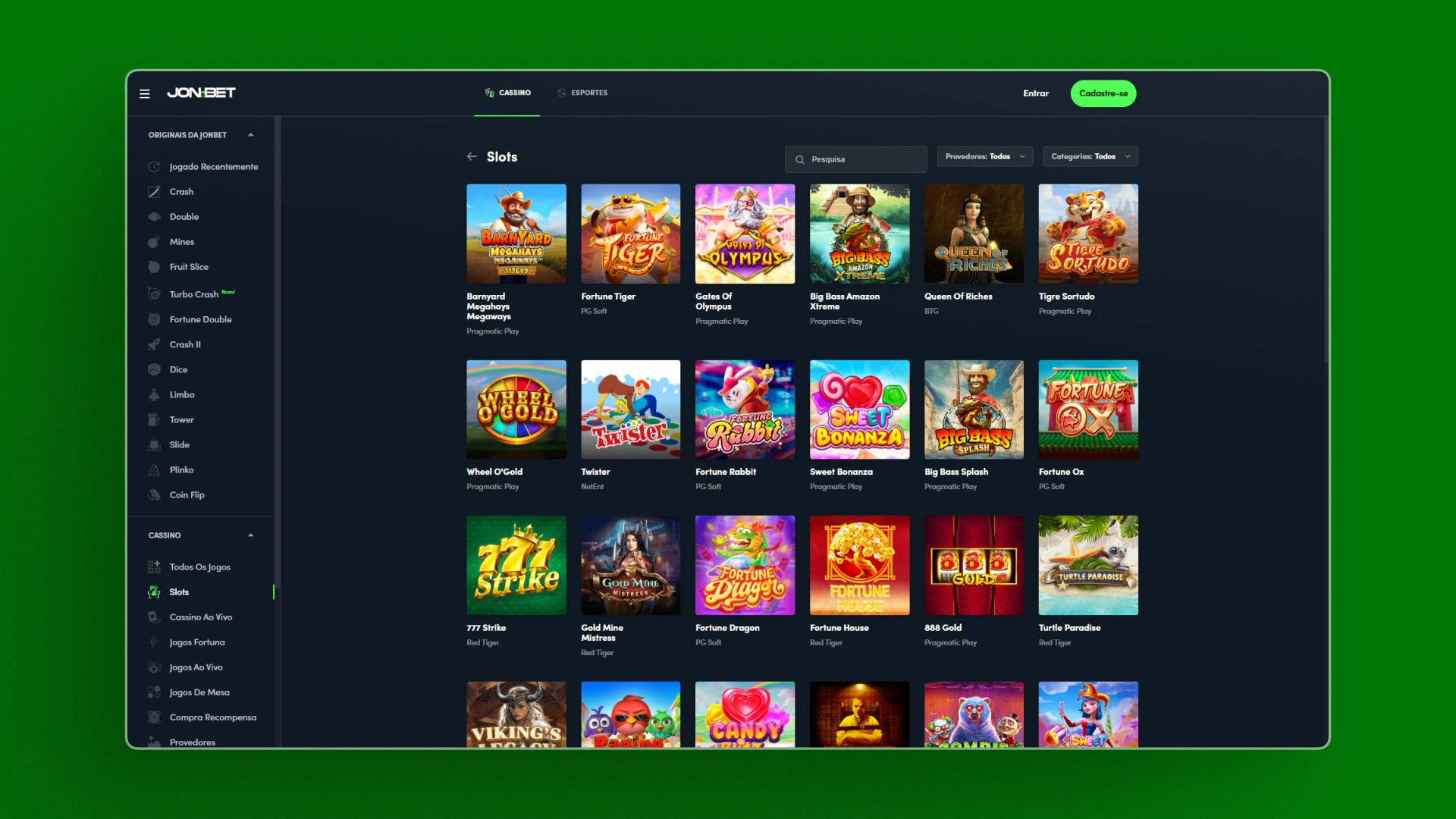 imagem melhores slots jonbet