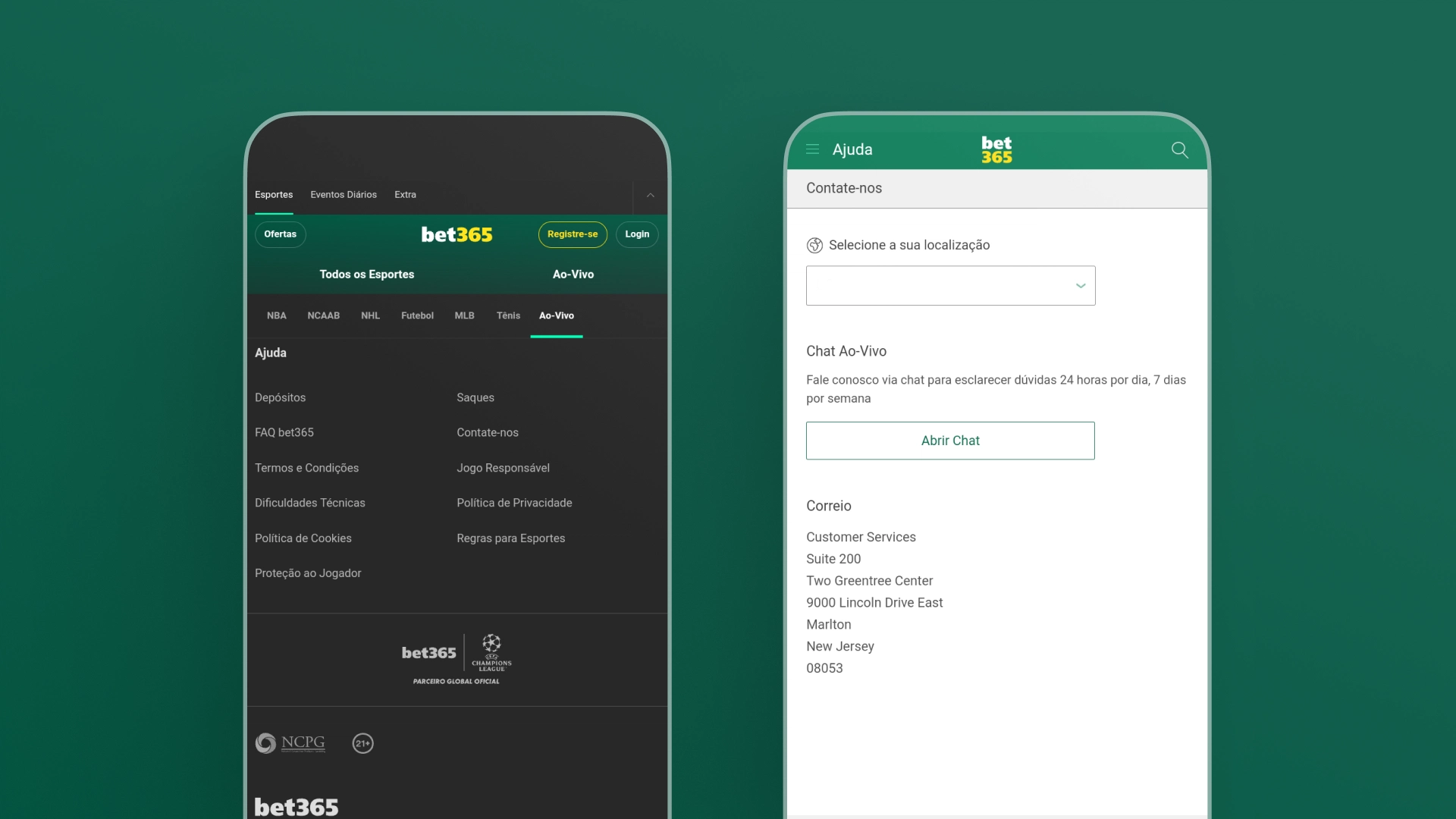 screenshot mobile ajuda bet365