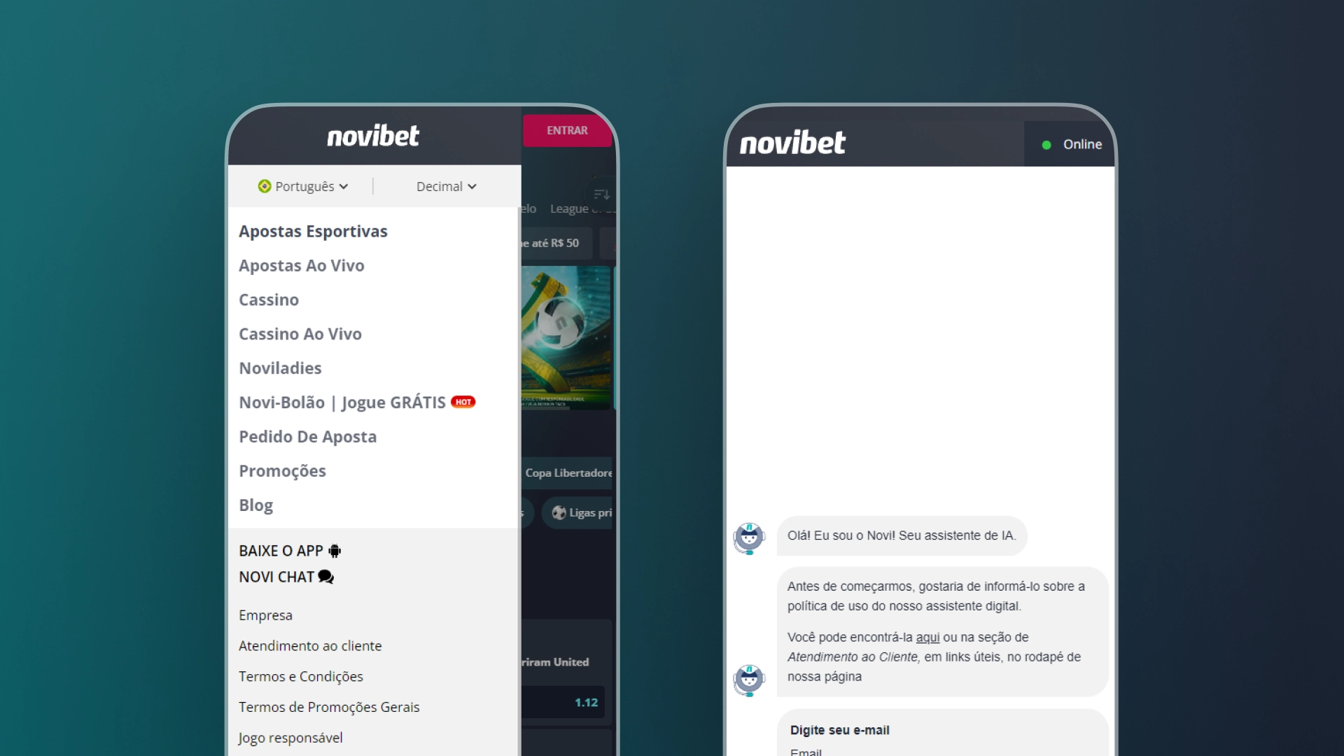 screenshot mobile ajuda novibet
