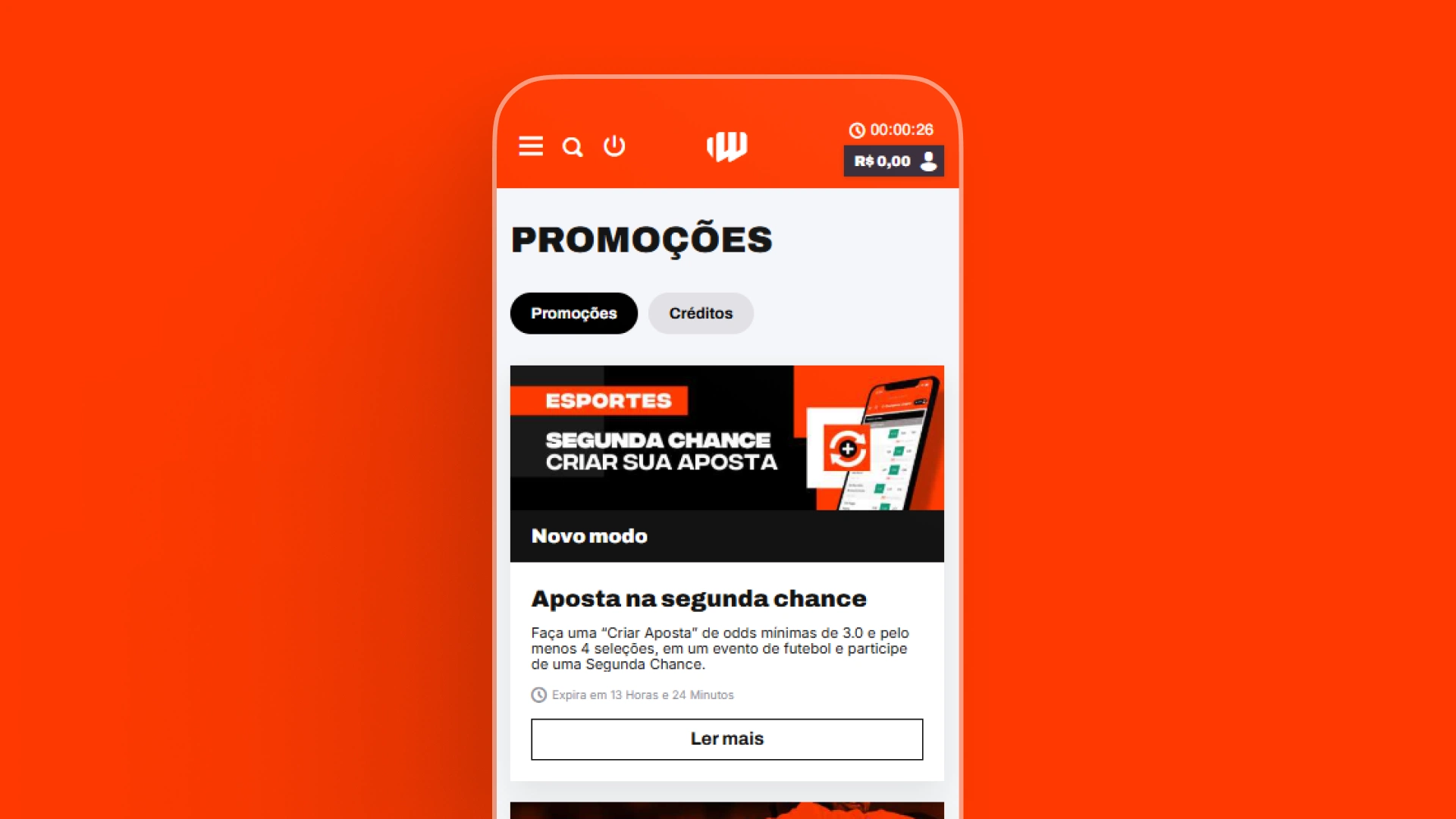 screenshot mobile bonus e promoçoes betwarrior