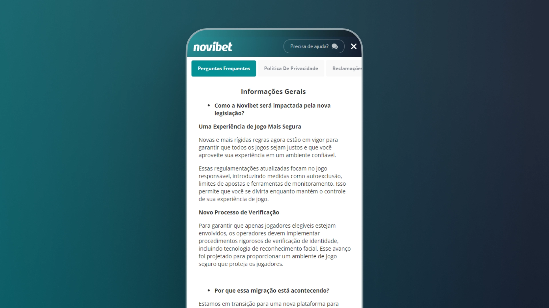 screenshot mobile faq novibet