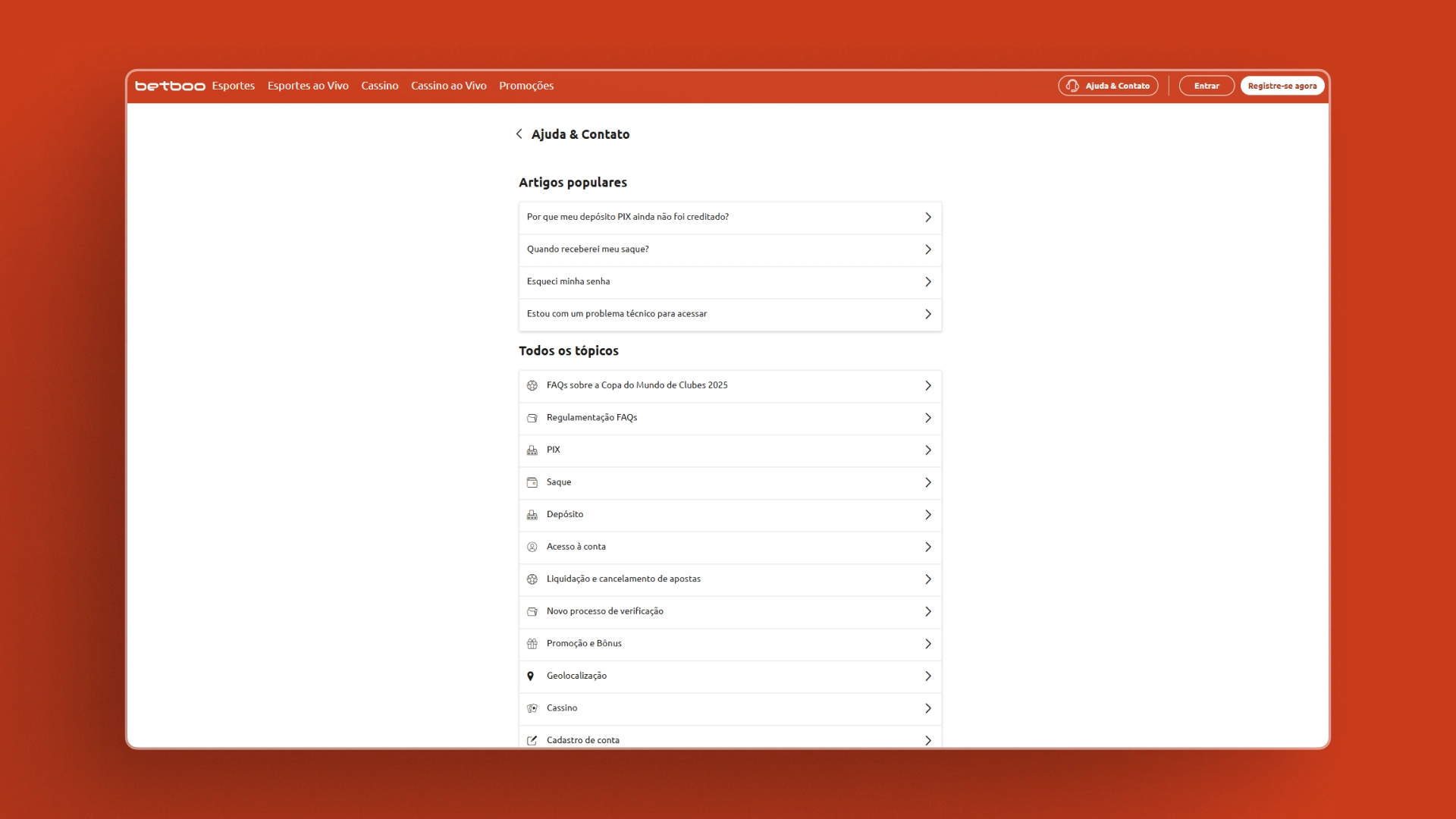 screenshot pagina ajuda betboo