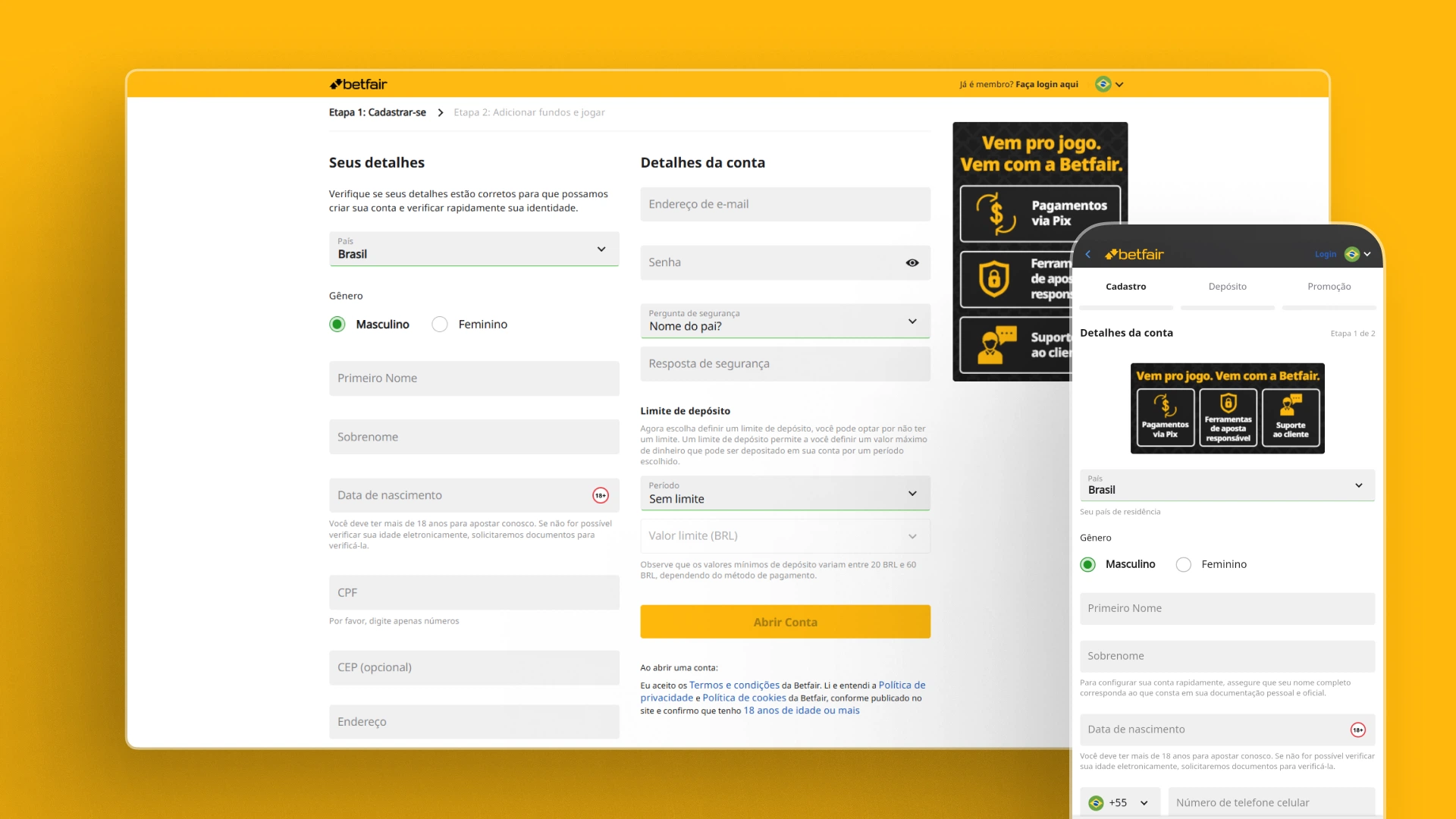 screenshot registro betfair