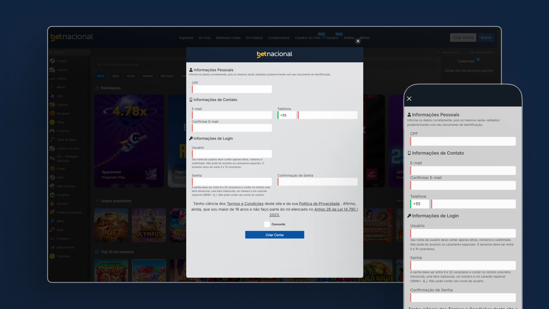 screenshot registro betnacional