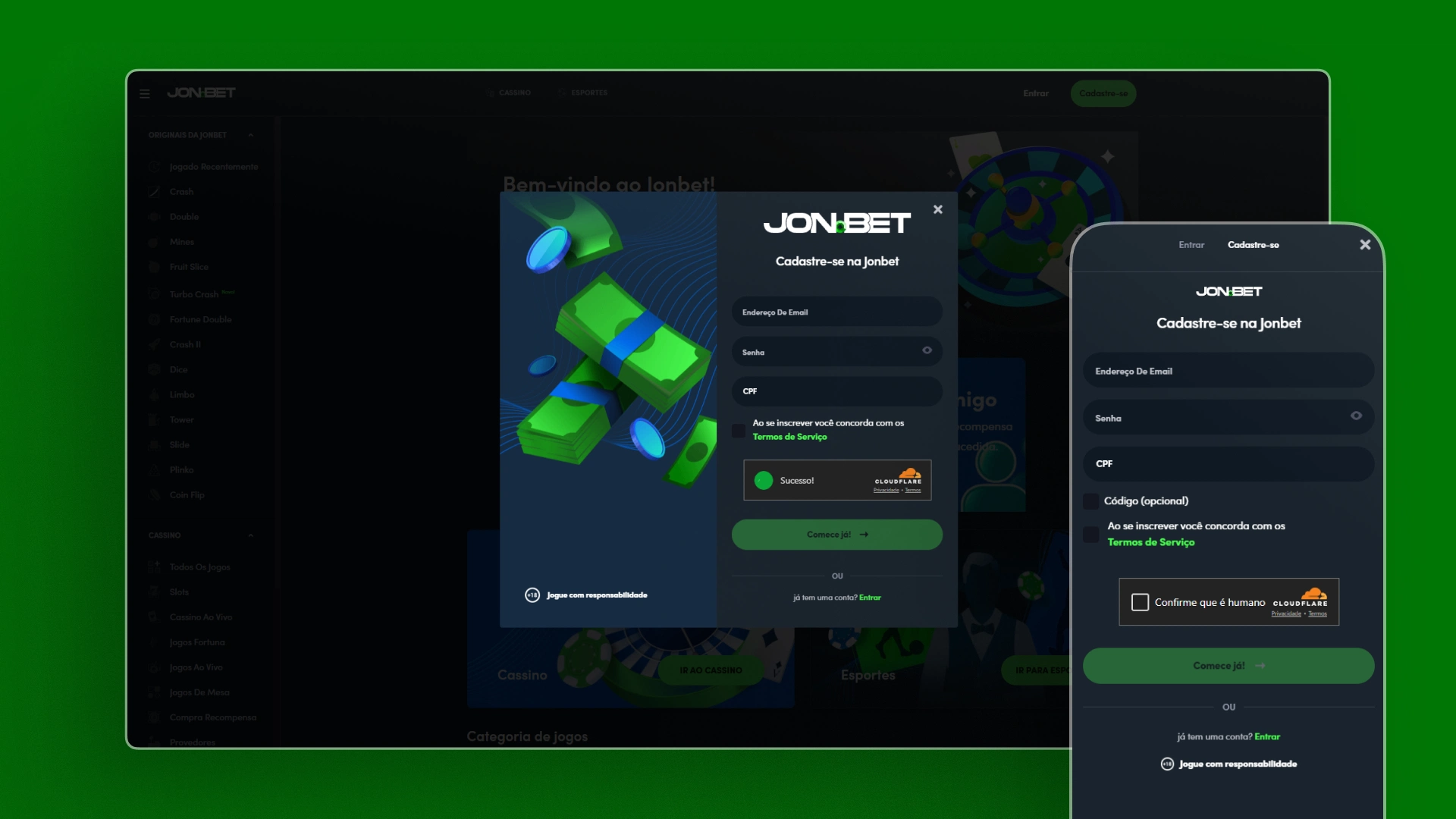 screenshot registro jonbet