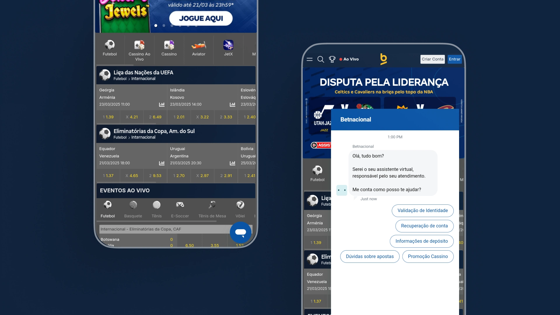 screenshot suporte chat ao vivo betnacional