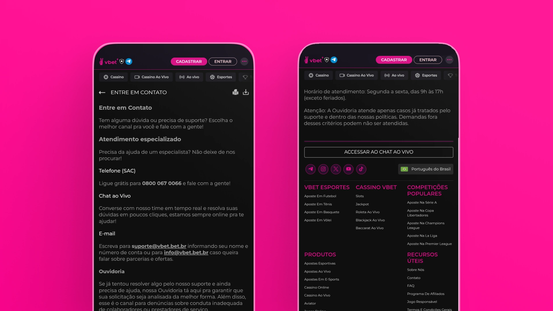 screenshot suporte chat ao vivo vbet