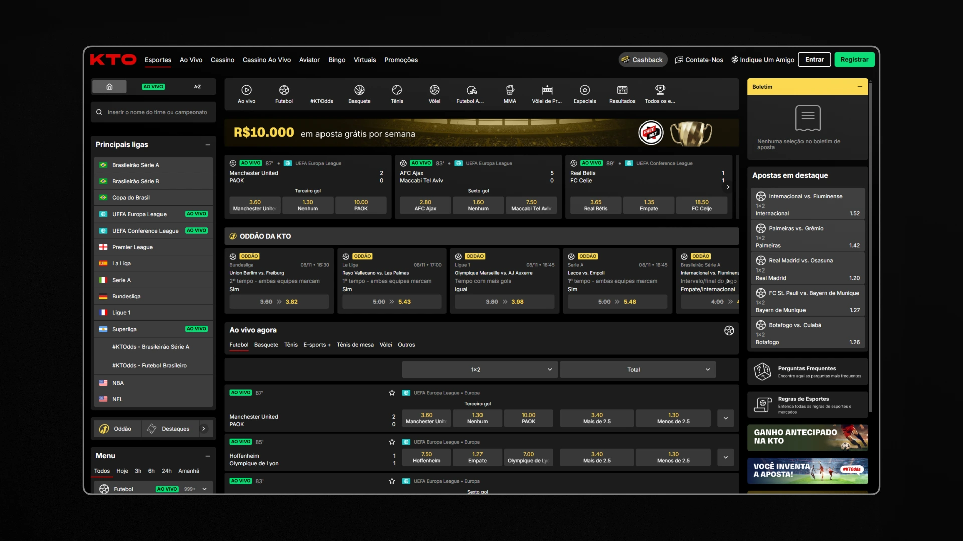 imagem Escolha uma Partida KTO