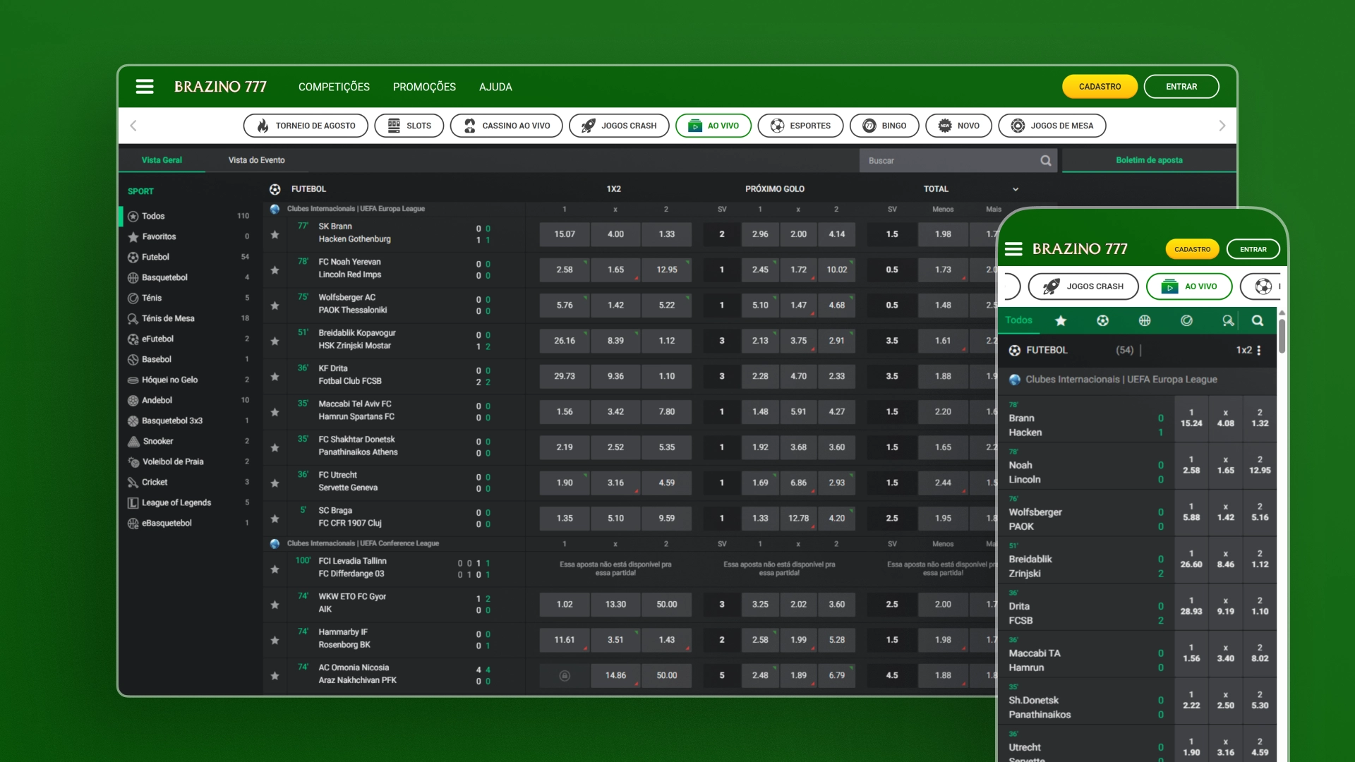 screenshot futebol ao vivo Brazino777