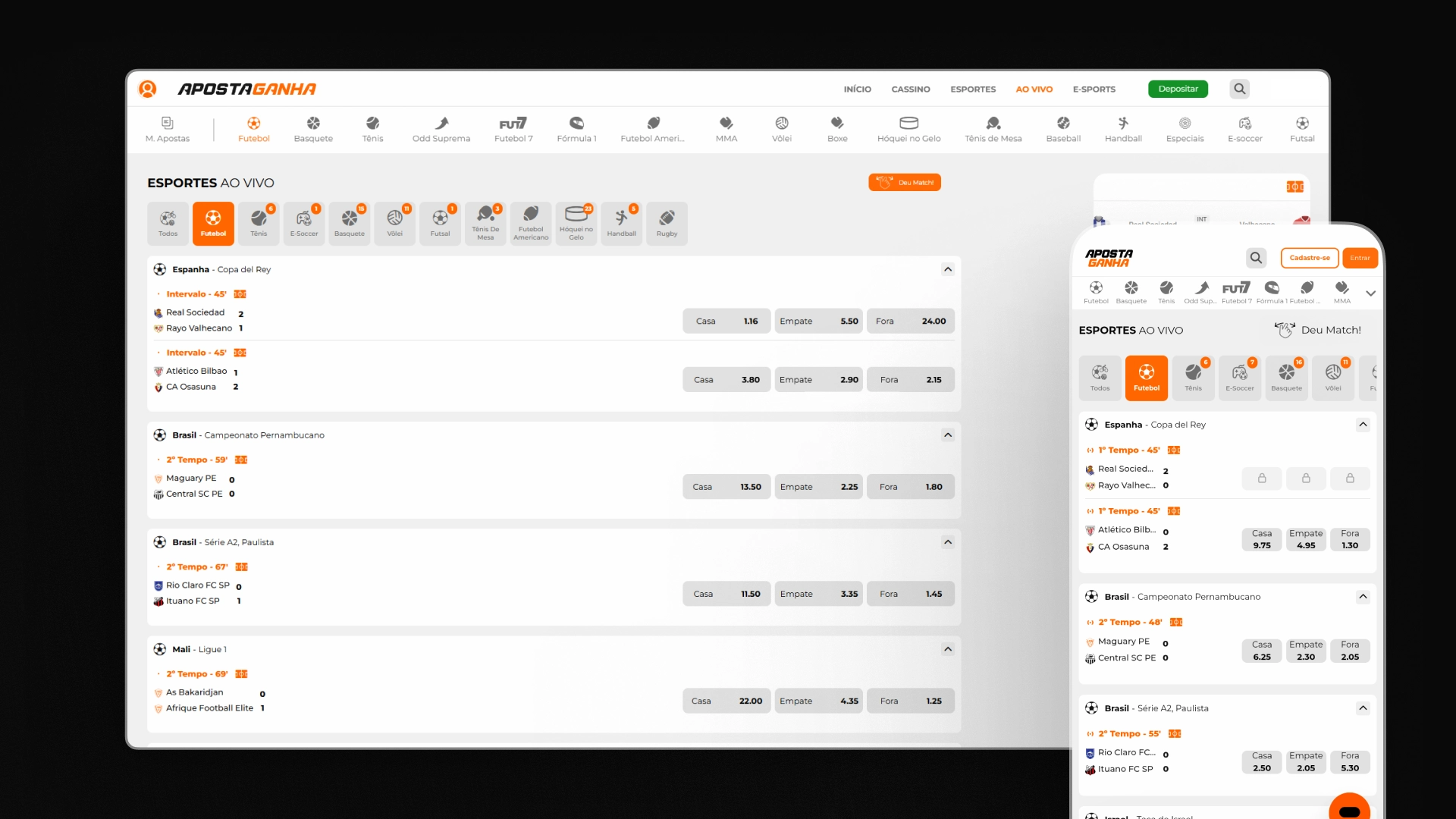 imagem Transmissão ao Vivo Aposta Ganha