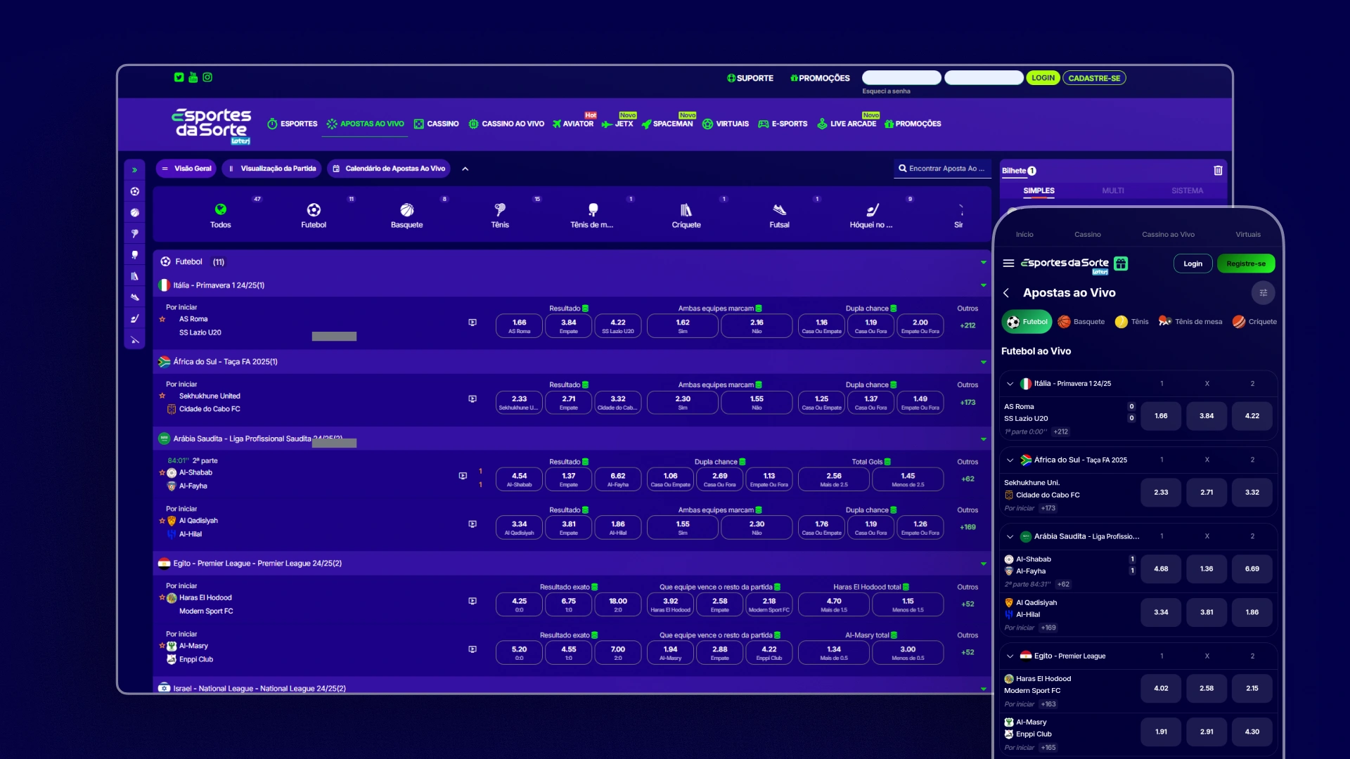 imagem Transmissão ao Vivo esportes da sorte