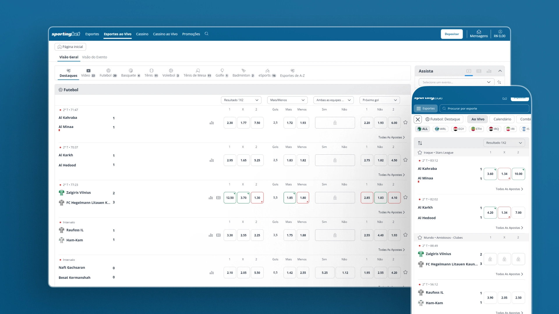 imagem Transmissão ao Vivo sportingbet