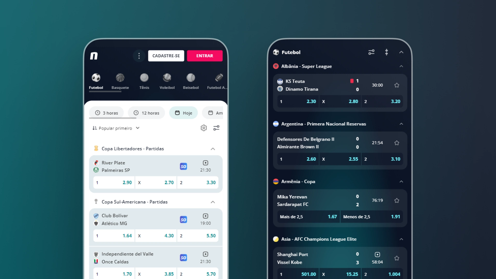 imagem apostas esportivas mobile Novibet