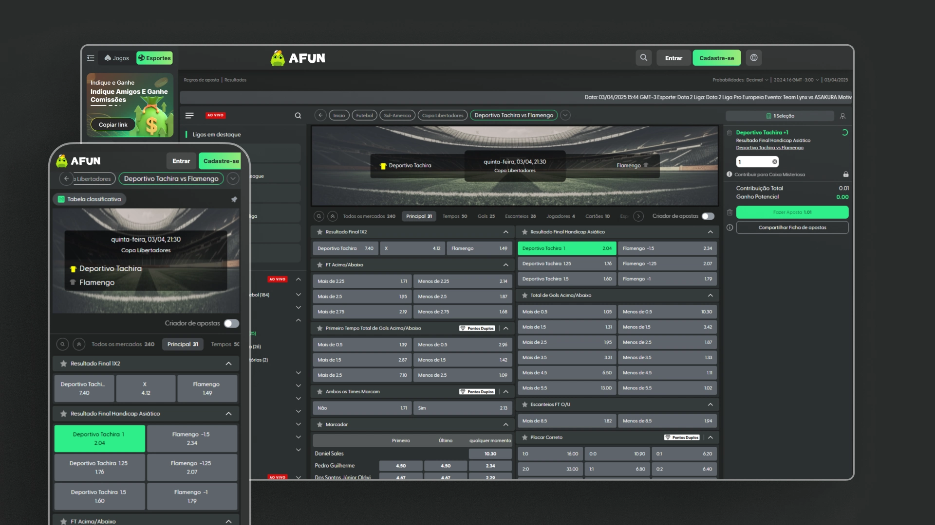 imagem captura aposta Afun