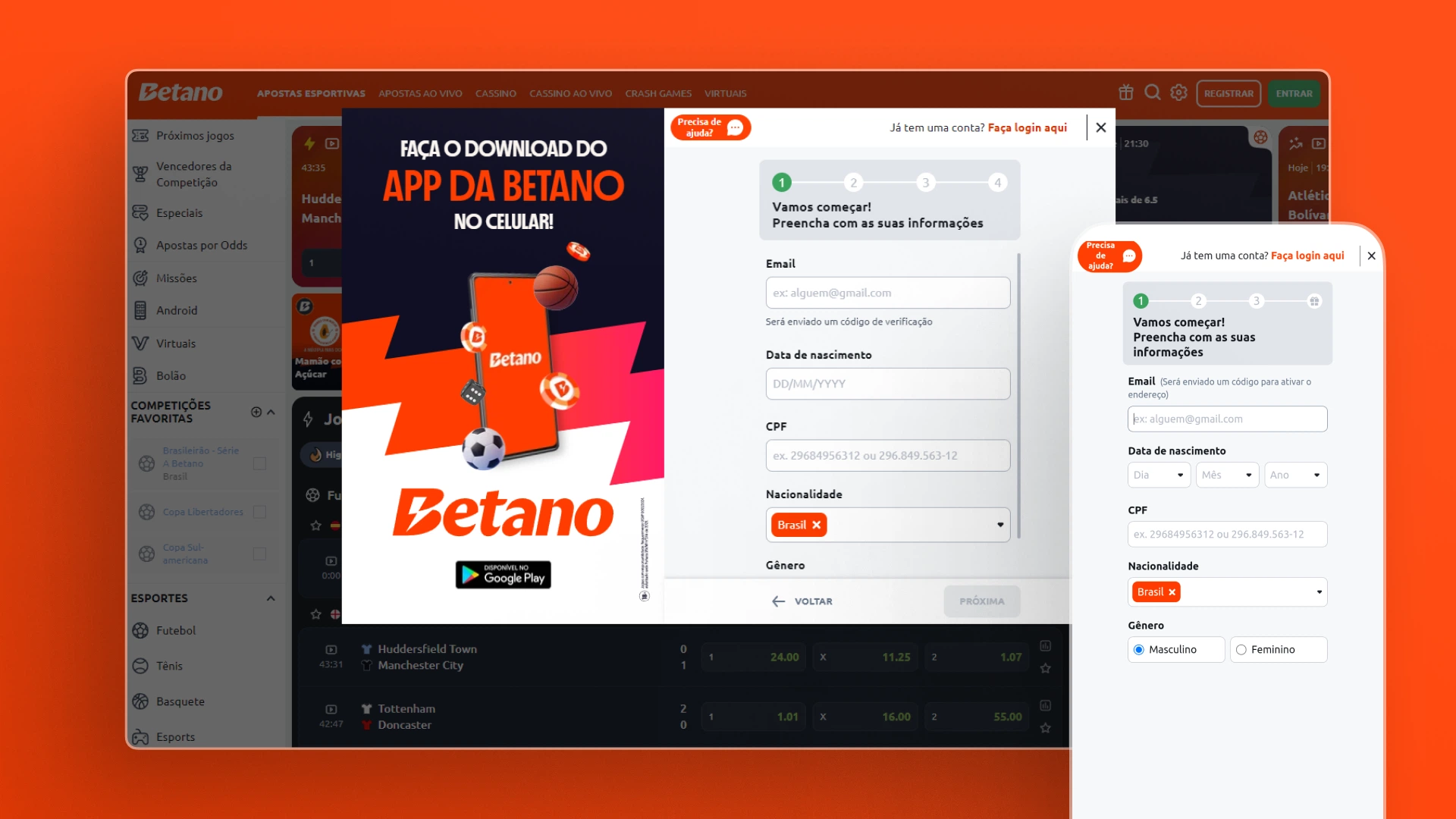 imagem captura cadastro betano