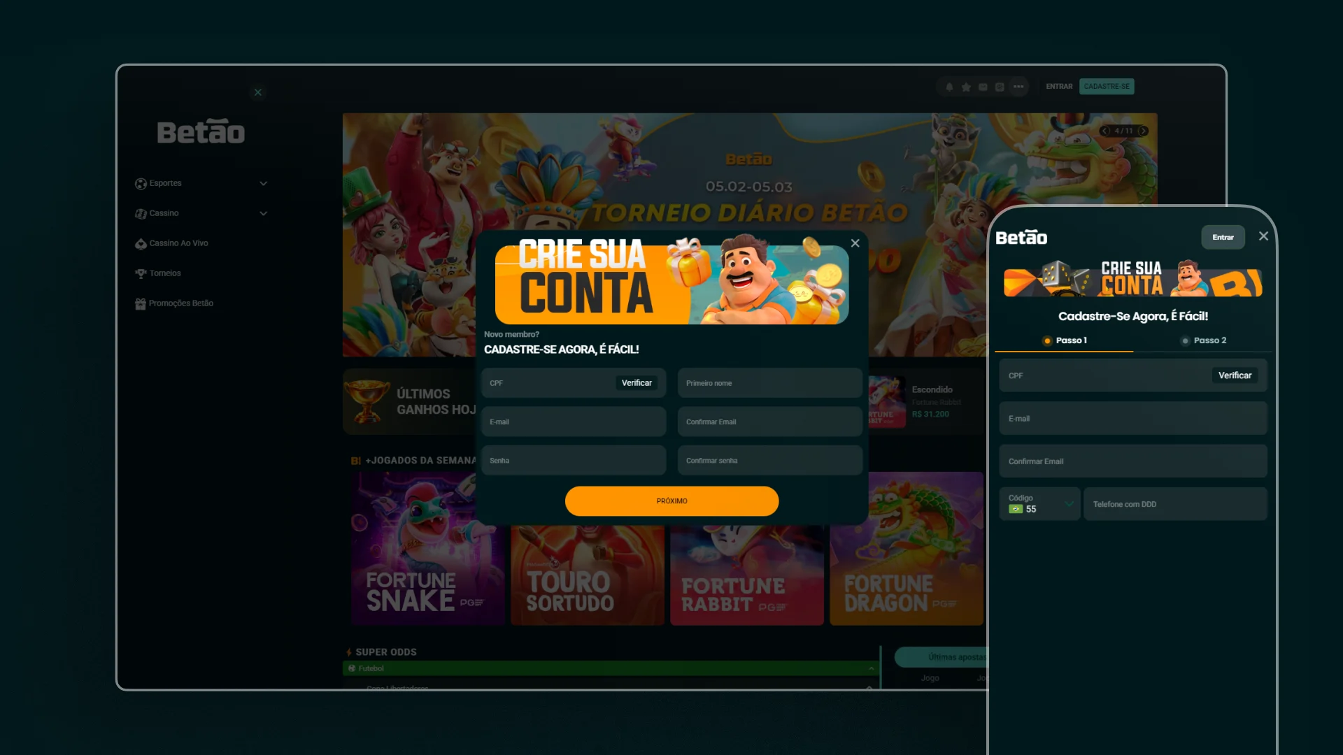 imagem captura cadastro betao