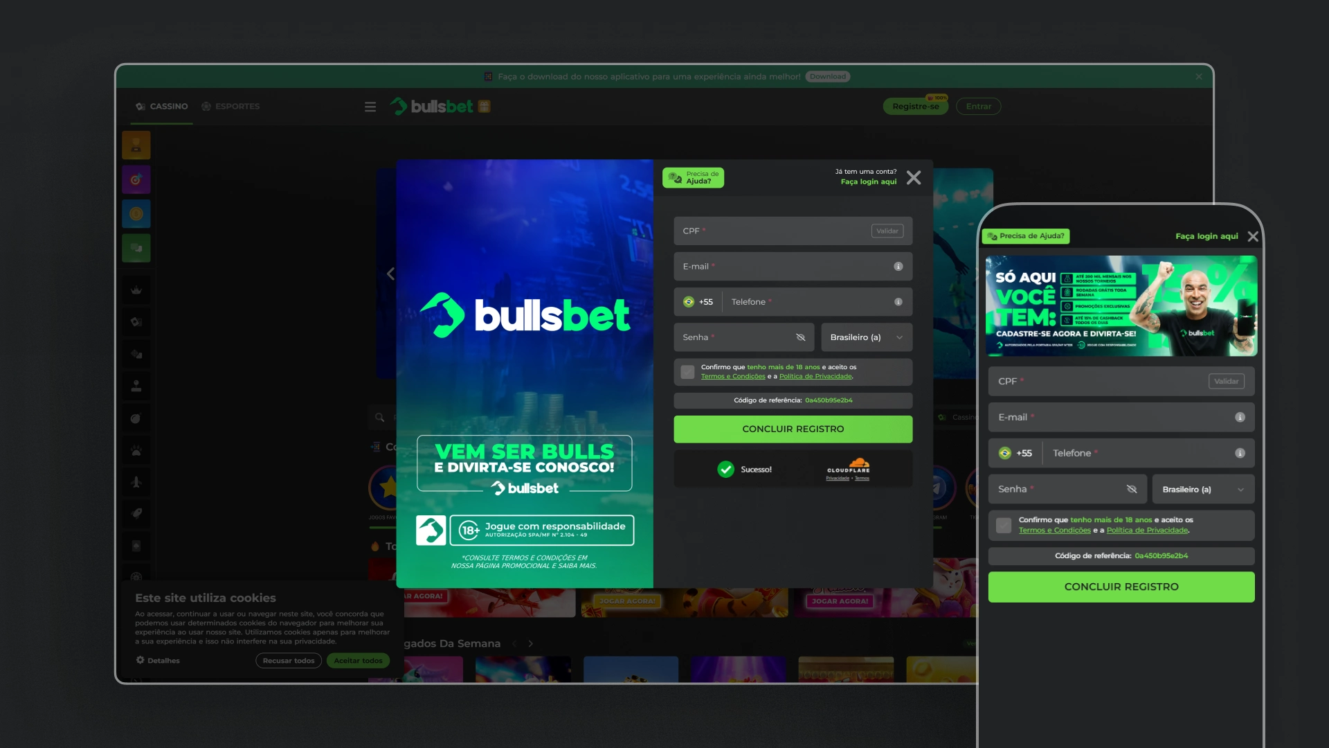 imagem captura cadastro bullsbet