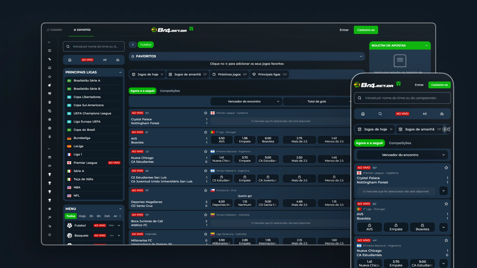 imagem captura futebol ao vivo br4bet