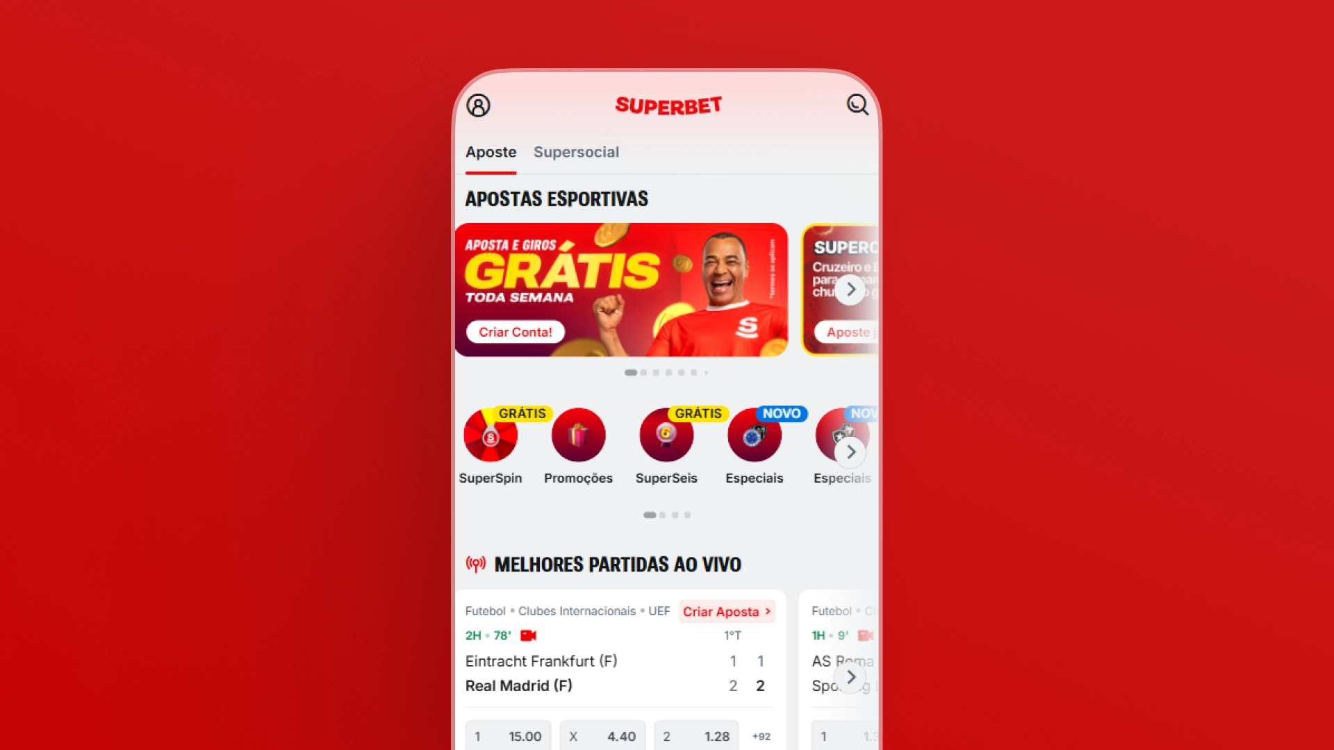 imagem mobile app superbet