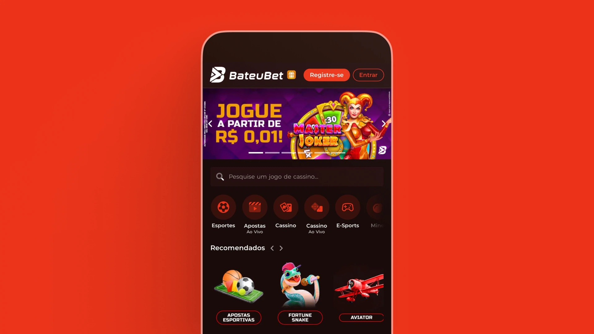 imagem mockup mobile app bateubet