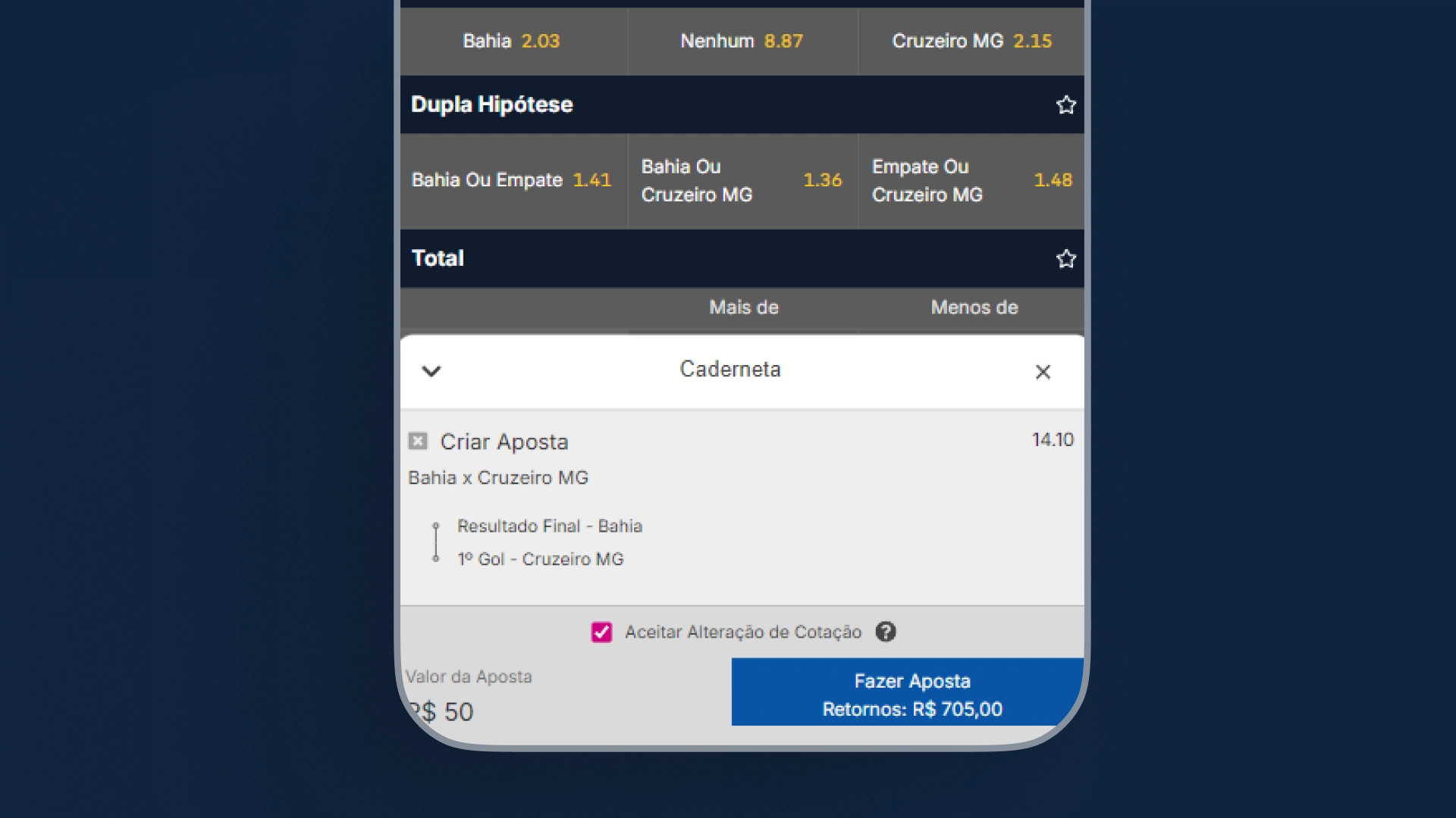 imagem mockup mobile bilhete de aposta betnacional