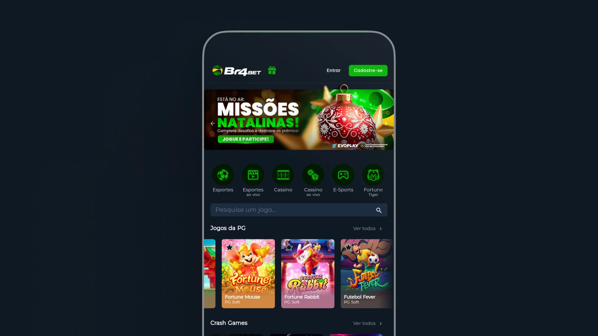imagem mockup mobile br4bet