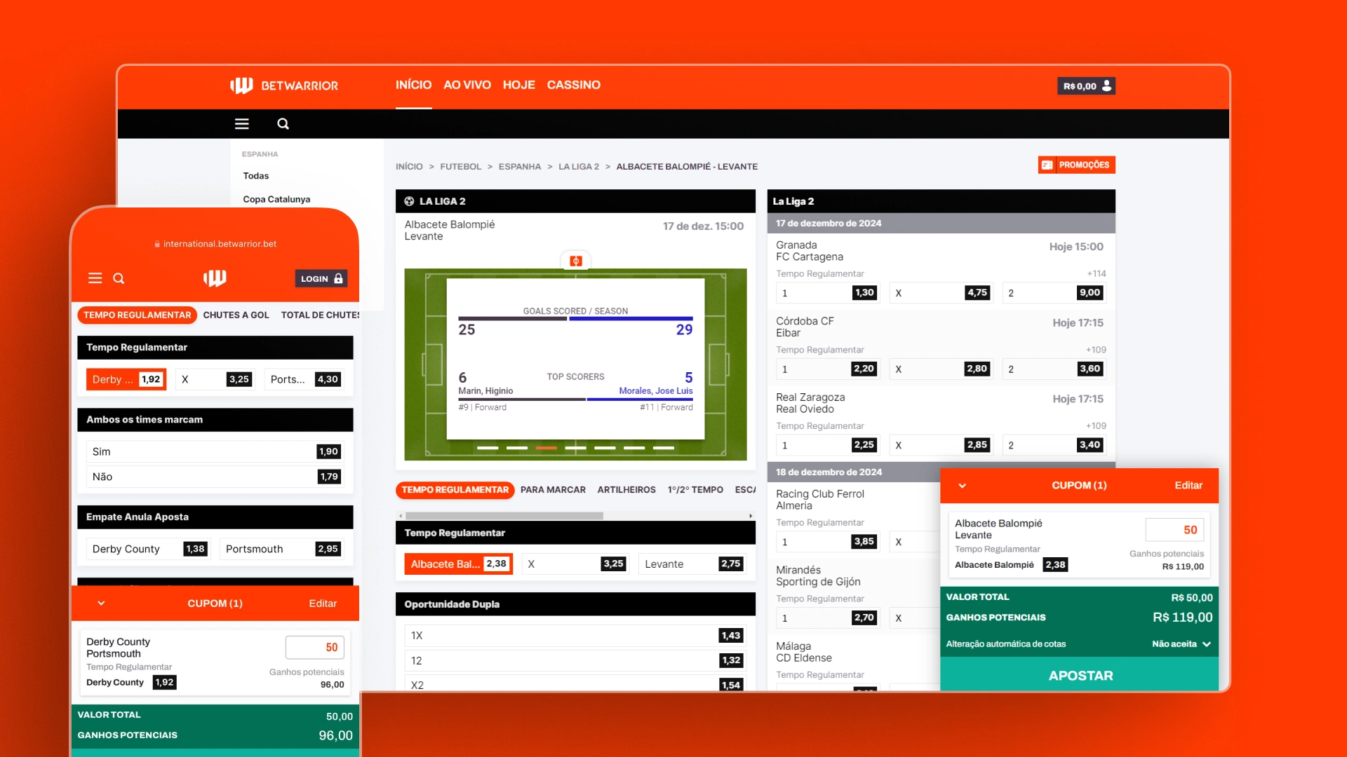 screenshot aposta BetWarrior
