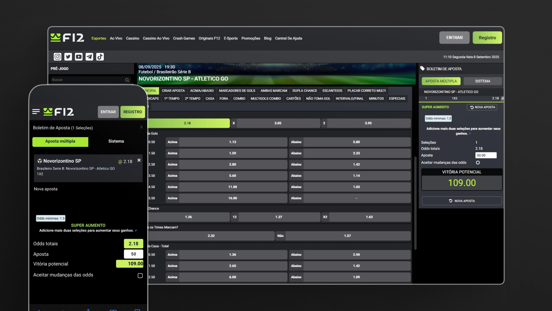 screenshot aposta f12bet